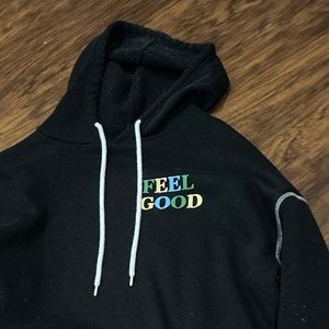 Pinteresty black “feel good” hoodie